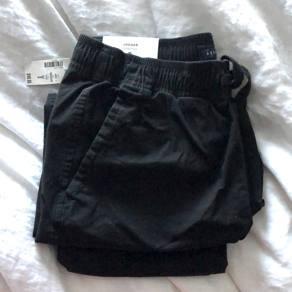 Aeropostale black stretch jogger pants men’s size S brand new with tags